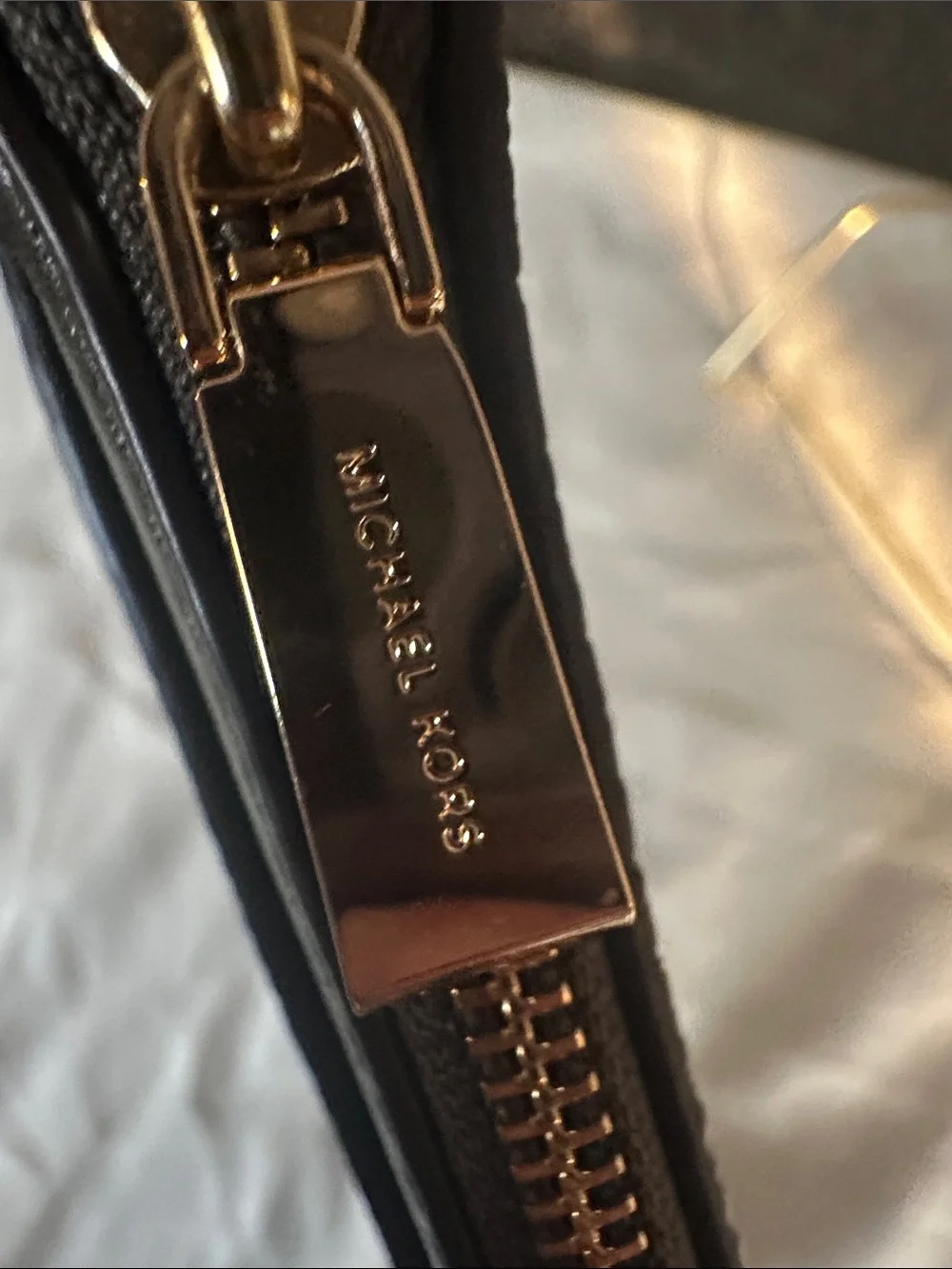 Michael Kors Large Dark Green Pebbled Leather Wristlet Clutch with Two Way Strap